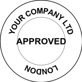 Trodat Printy 46045 Round — sample impression, 45×45 mm