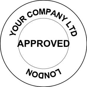 Trodat Printy 46050 Round — sample impression, 50×50 mm