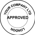 Trodat Printy 46125 Round — sample impression, 25×25 mm