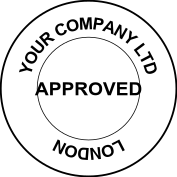 Trodat Printy 46130 Round — sample impression, 30×30 mm