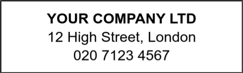 Trodat Printy 4925 — sample impression, 82×25 mm