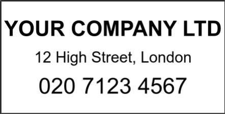 Trodat Printy 4926 — sample impression, 75×38 mm