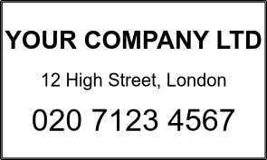 Trodat Printy 4929 — sample impression, 50×30 mm